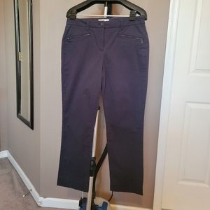 Navy Talbots ankle pants w zipper pockets, Size 10
